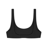 Flat image of the back of the Rounded Edges Top in black