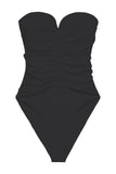 Flat image of the Yara One Piece in black
