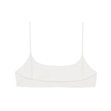 Flat image of the back of the Muse Scoop Top in White