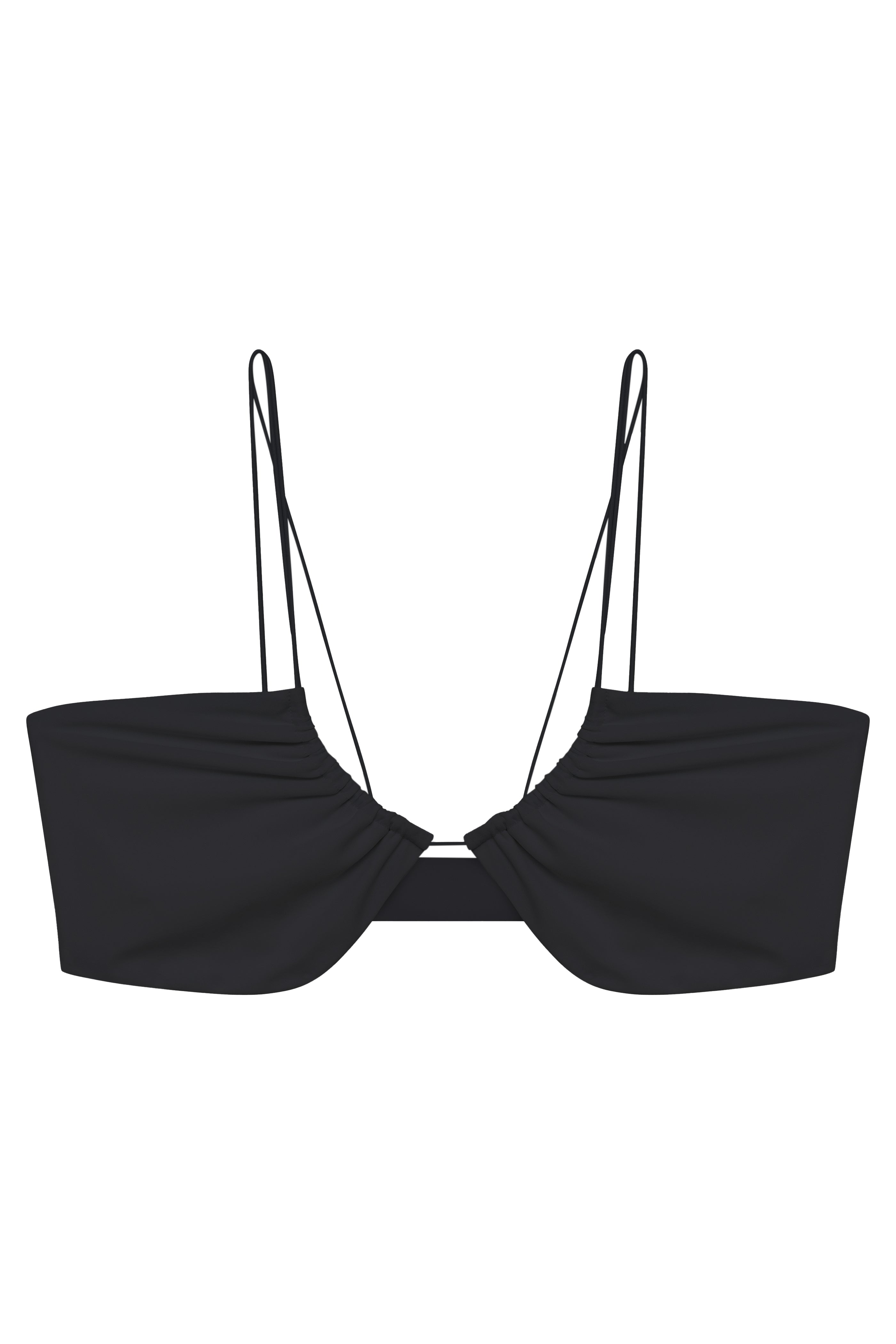 Flat image of the Micro Kora Top in black