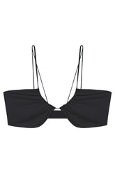 Flat image of the Micro Kora Top in black
