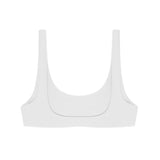 Flat image of the back of the Rounded Edges Top in white