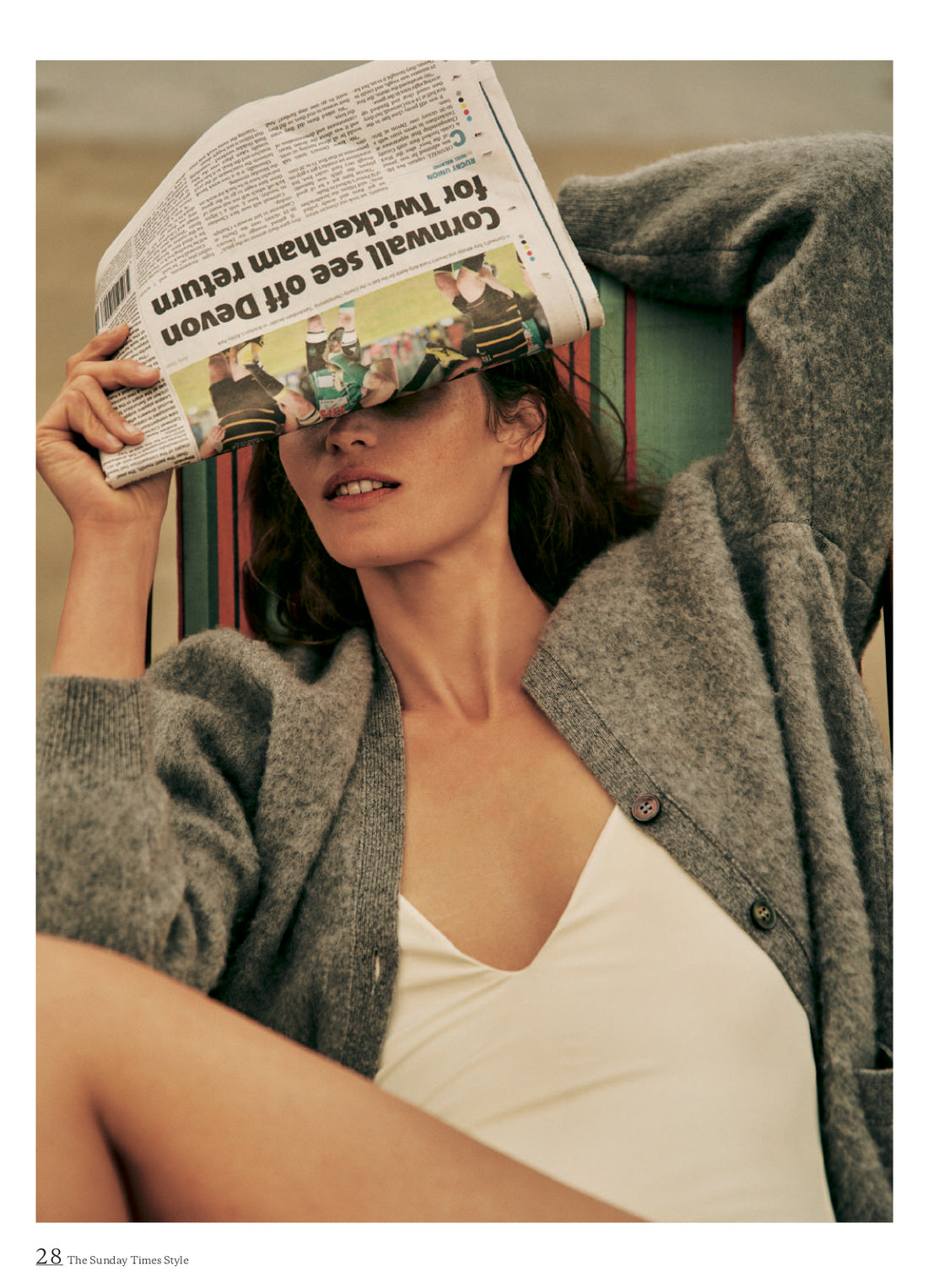White Jade Swim One Piece in THE SUNDAY TIMES STYLE