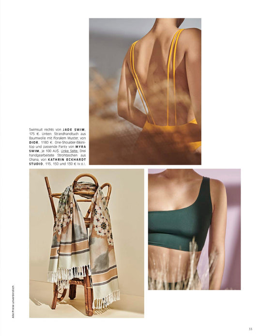 Jade Swim Yellow One Piece in the Vogue Germany Magazine