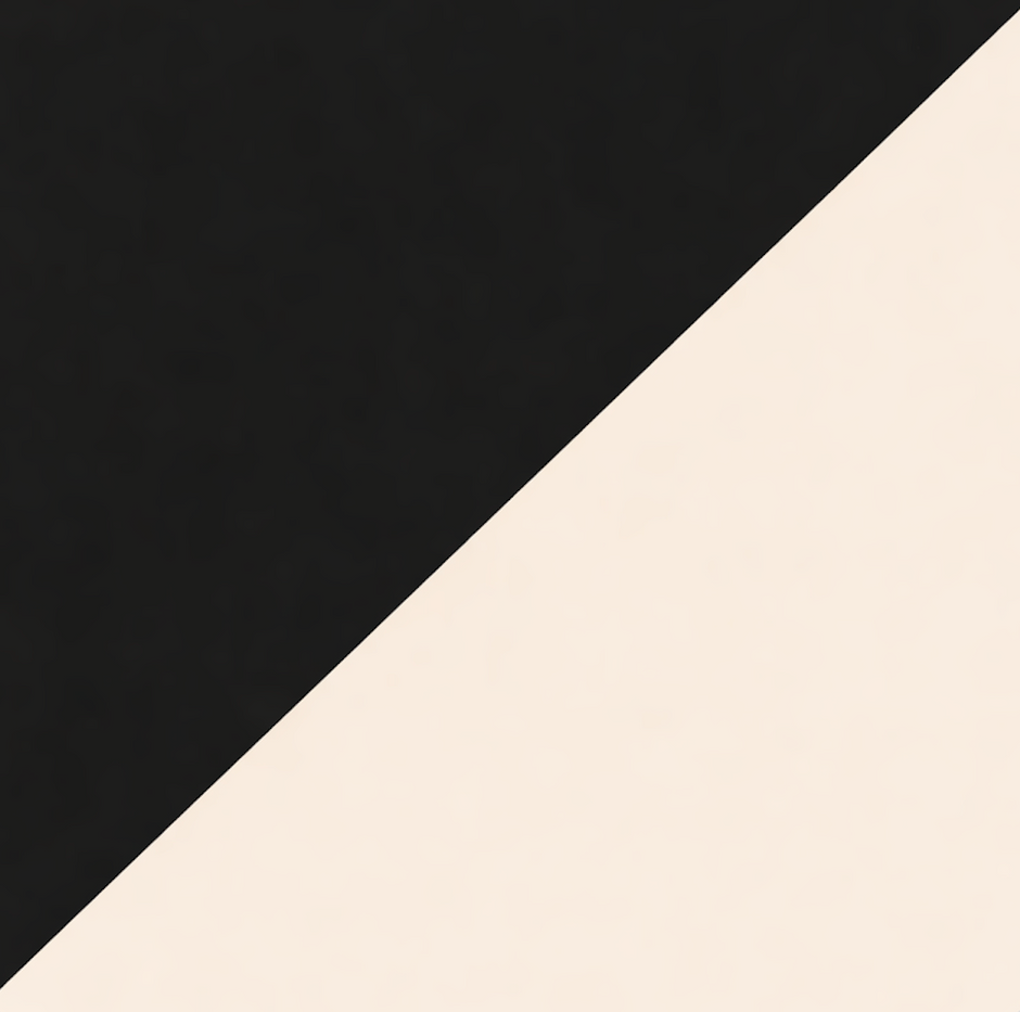 Black w Ivory Contrast