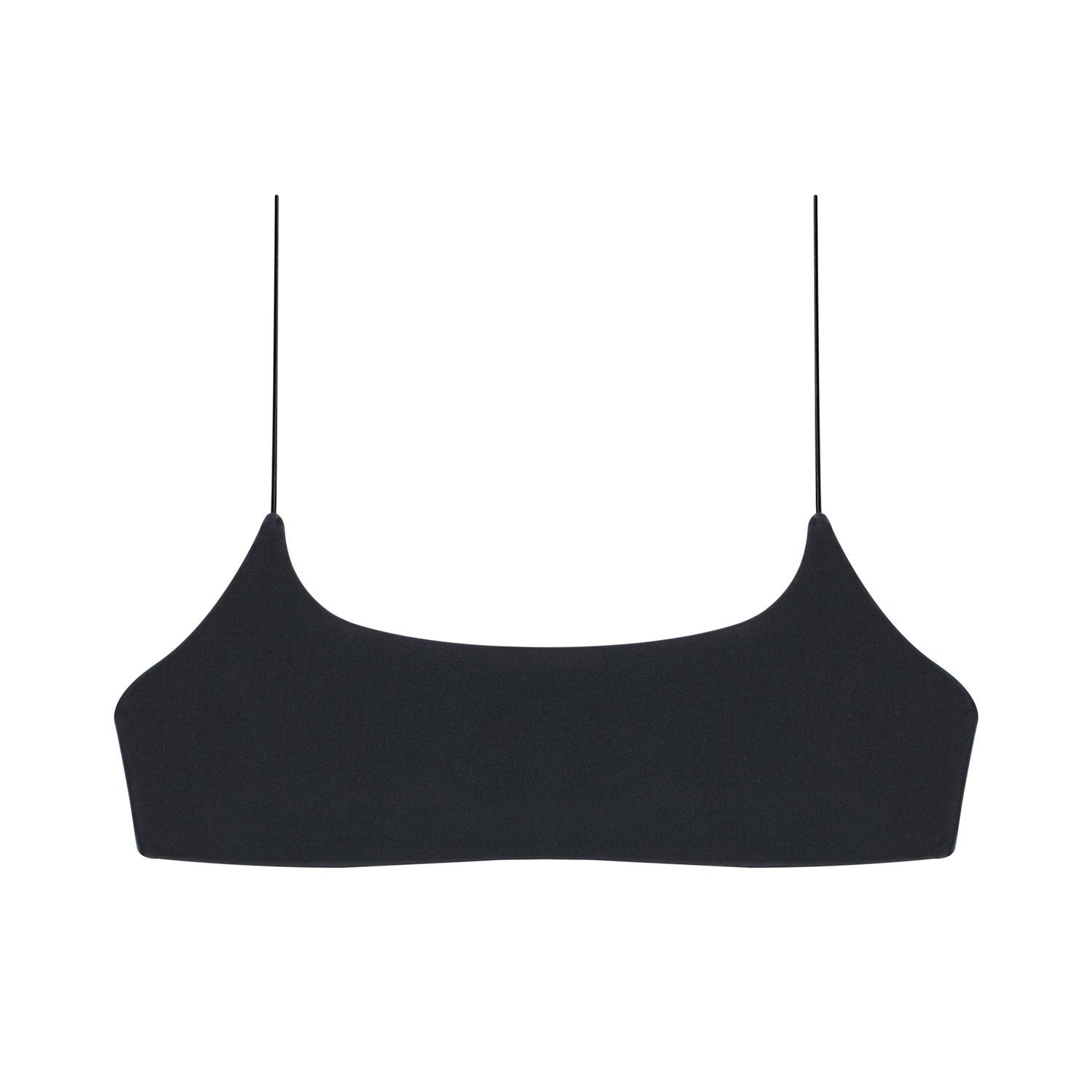 Flat image of the Micro Muse Scoop Top in black