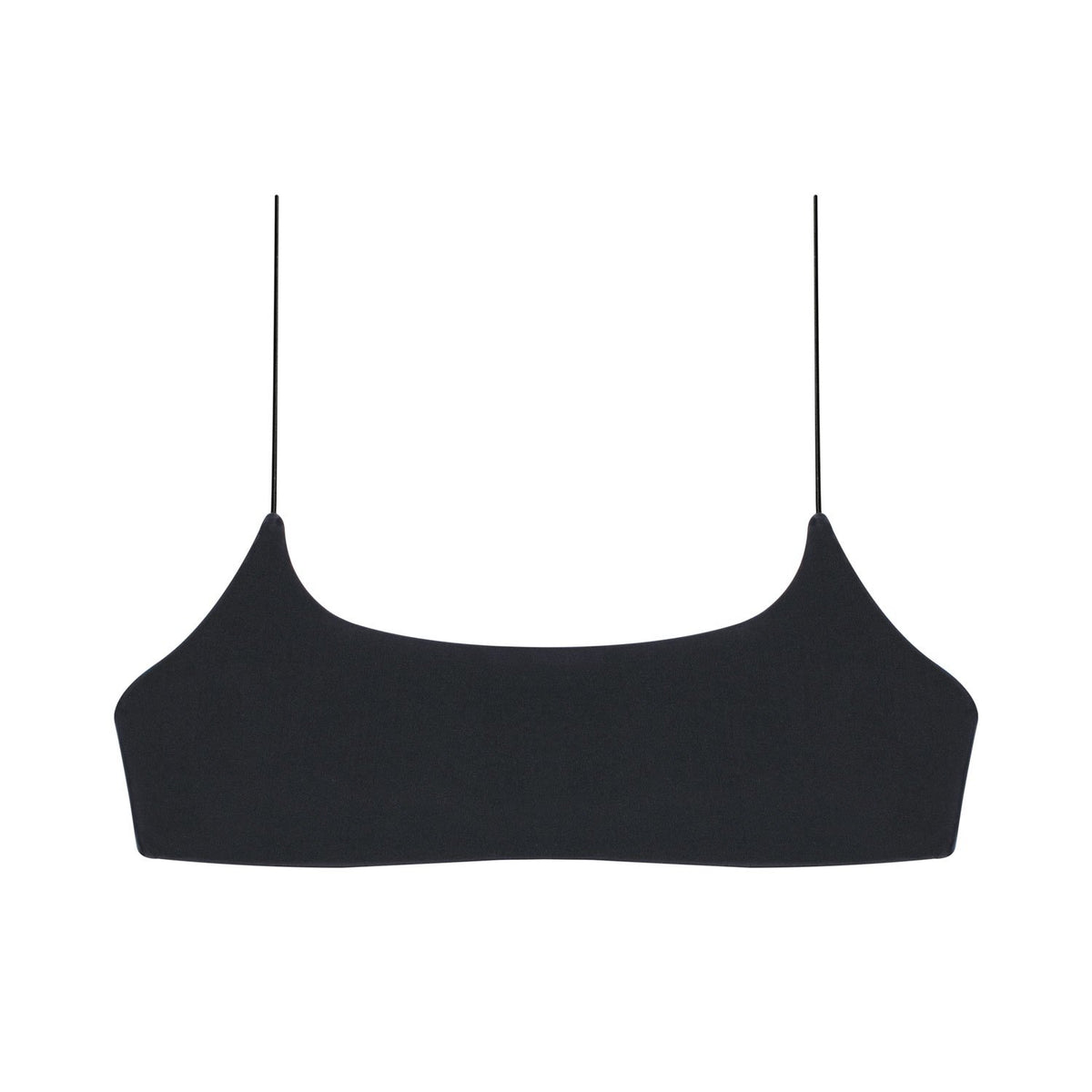 Flat image of the Micro Muse Scoop Top in black