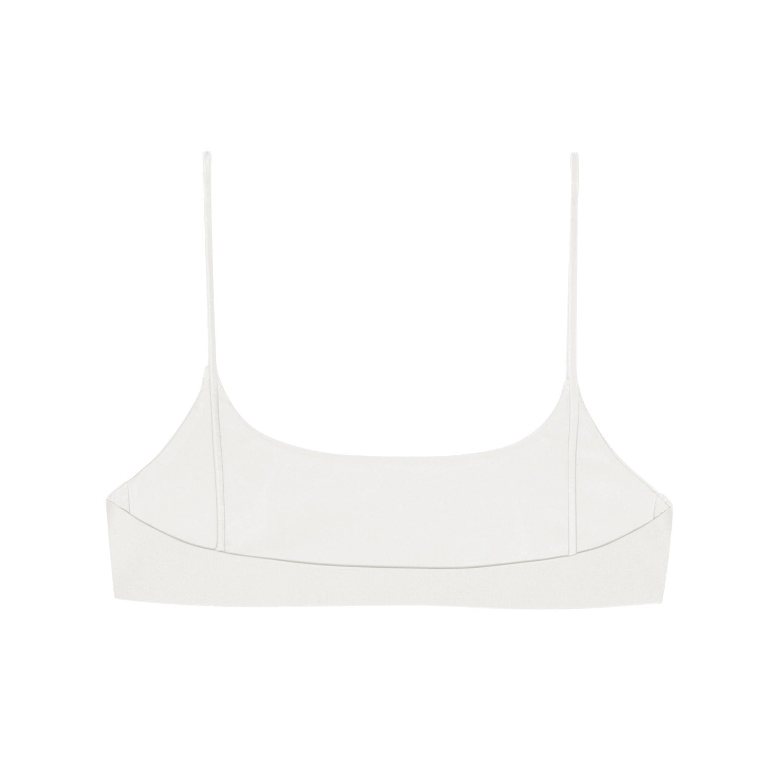 Flat image of the back of the Muse Scoop Top in White