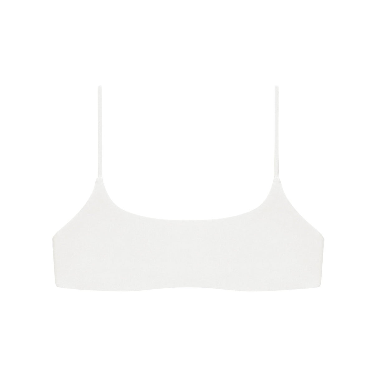 Flat image of the Muse Scoop Top in white