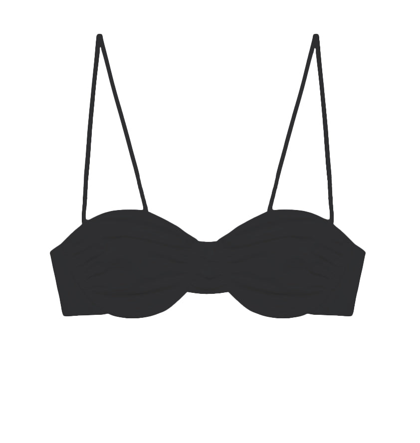 Flat image of the Mia Top in black